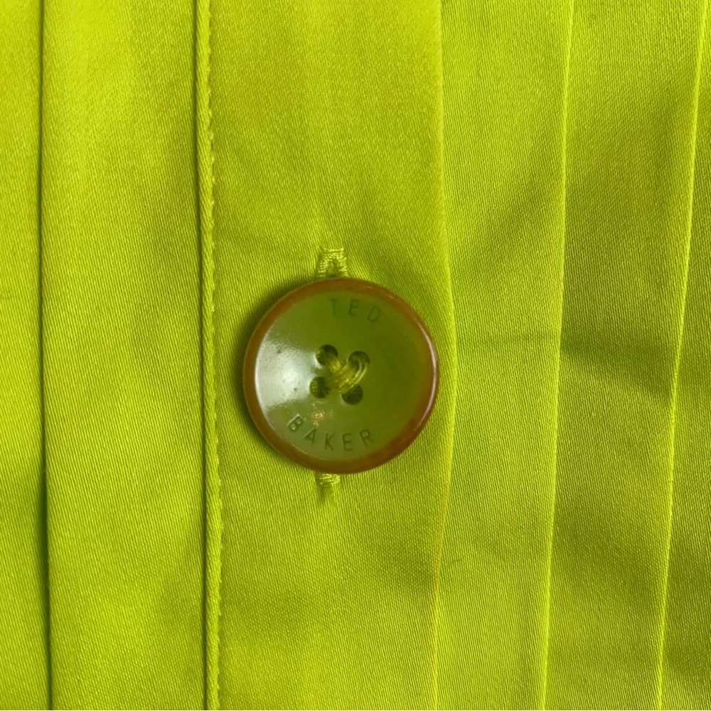 Ted Baker Sofia Ruffle Mini Dress Bright Green Size 4 - Picture 6 of 16